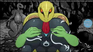 Demon girl bekommt Arsch gefickt von Schlangen PORNO-SPIEL